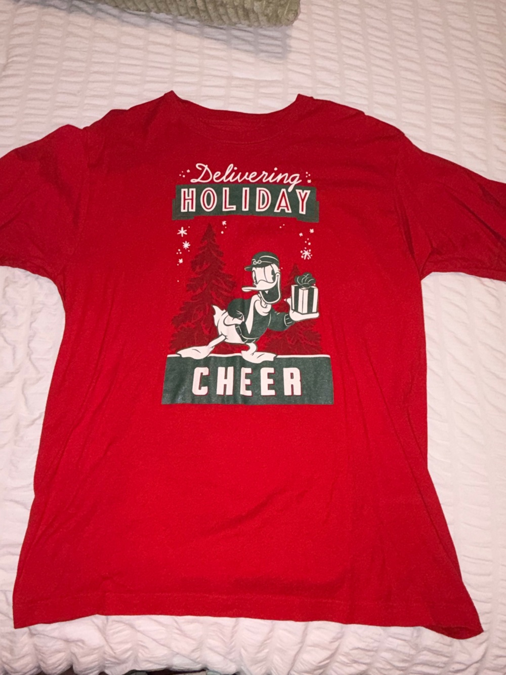 Disney Red 'Delivering Holiday Cheer' Graphic Tee